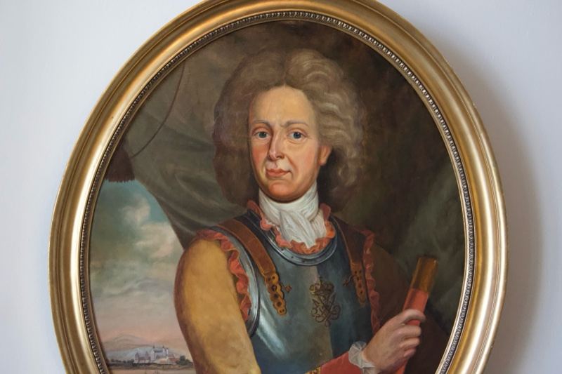 Oval Portrait of Man in Armor