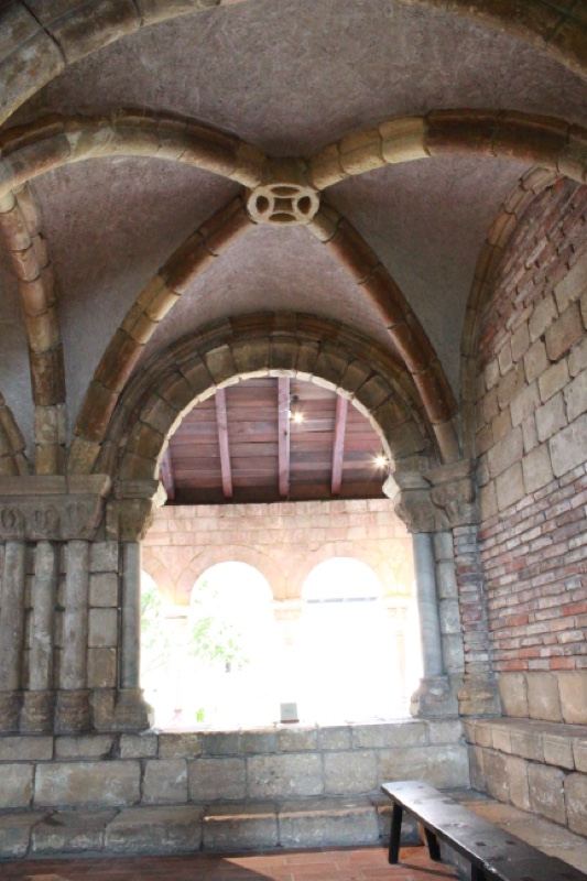 Vaulted Stone Interior With Arched Opening