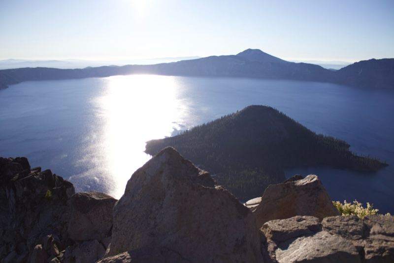 Crater Lake Vista with Wizard Island
