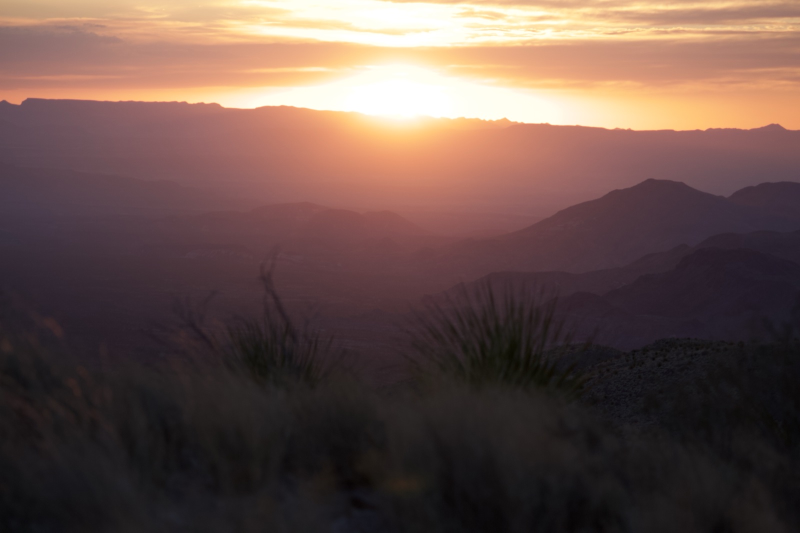 Sunset Over Desert Mountains