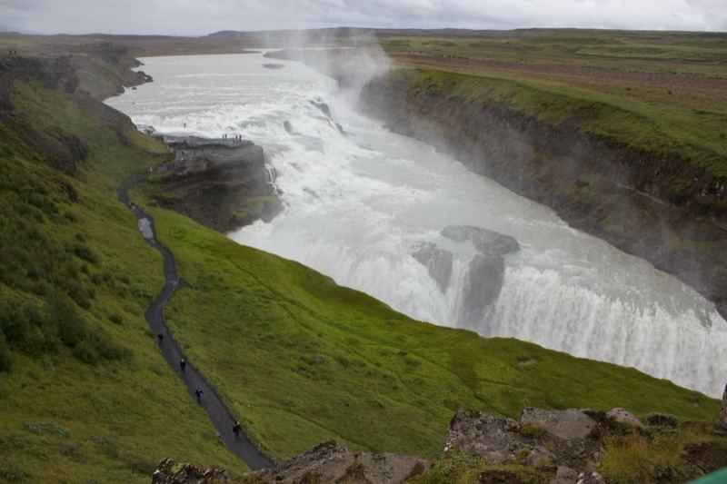 Gullfoss Waterfall Iceland Vista