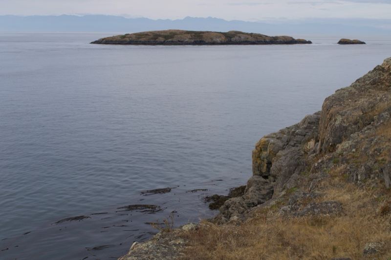 Coastal View of Distant Island