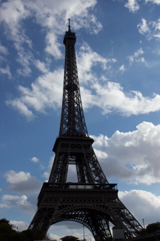 Eiffel Tower Against Blue Sky