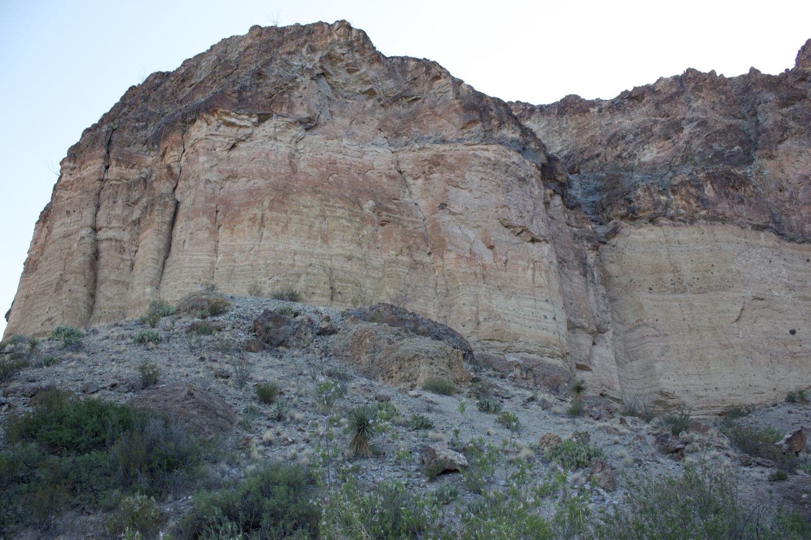 Layered Desert Cliff Formation