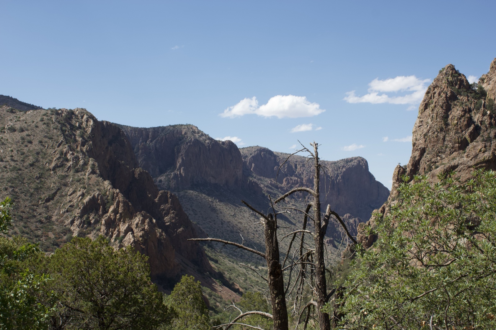 Desert Canyon Mountains Under Blue Sky