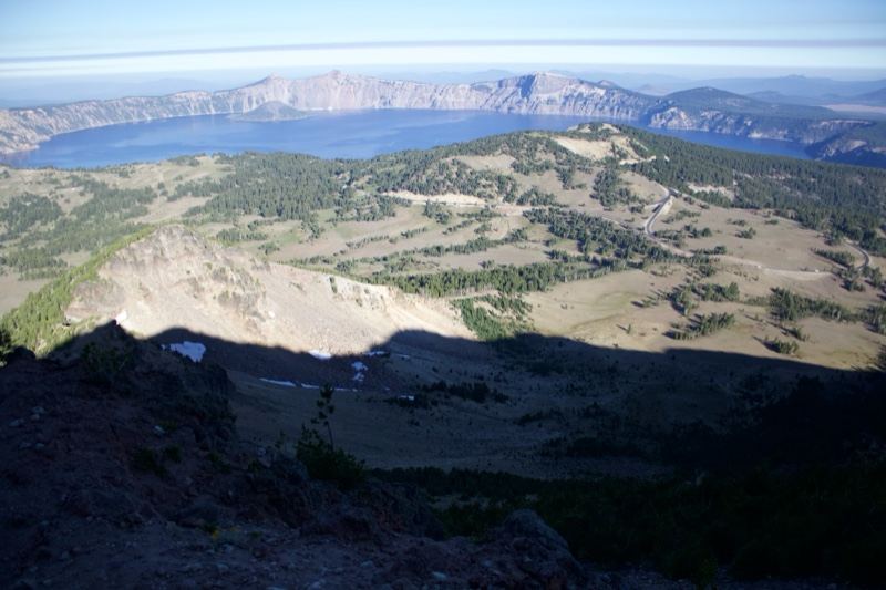Crater Lake caldera view from rim