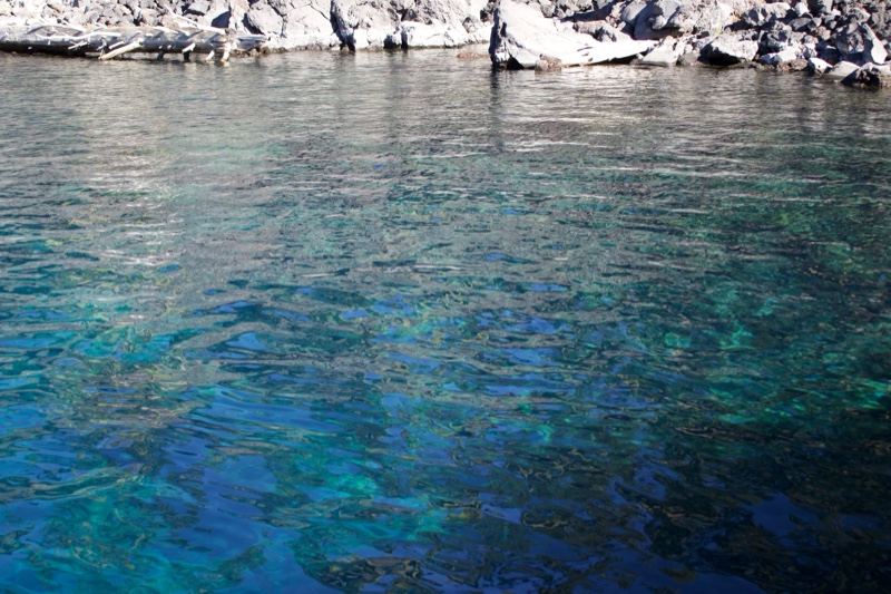 Turquoise Lake With Rocky Shore