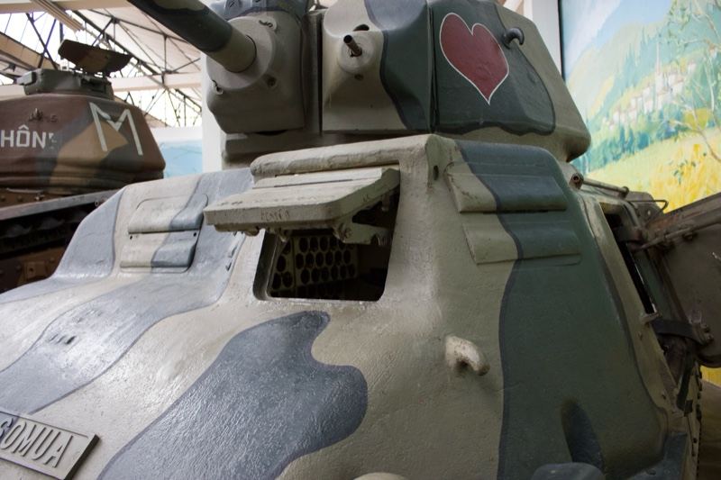Camouflaged Tank with Heart Marking