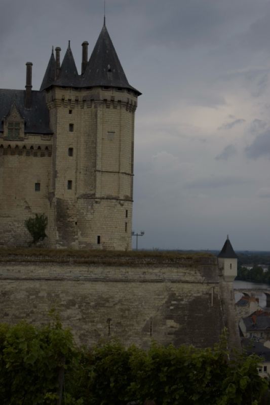 Medieval Castle Tower Under Cloudy Sky