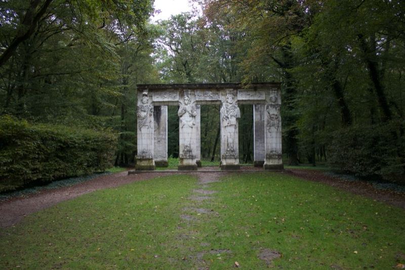 Stone Archway in Wooded Park