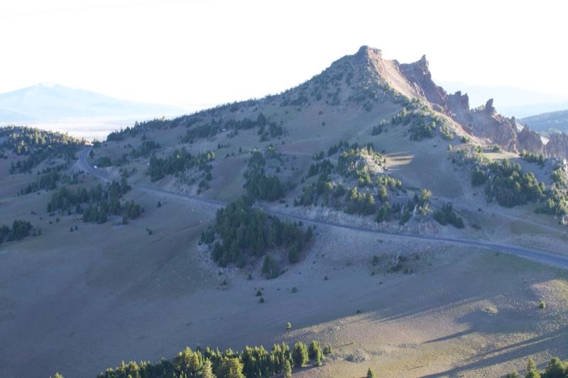 Rugged Mountain Ridge with Winding Road