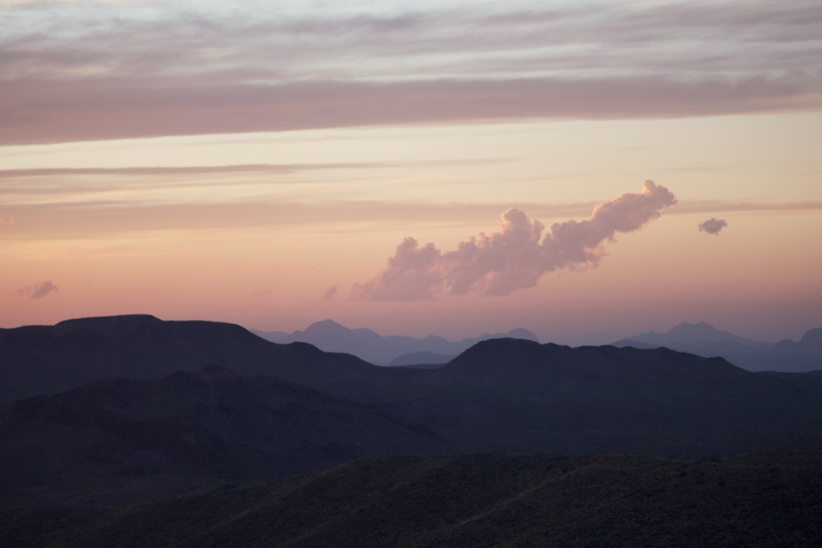 Mountain Silhouette at Sunset
