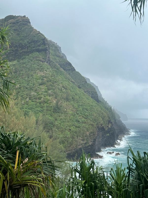 Misty Coastal Mountain Cliff Hawaii