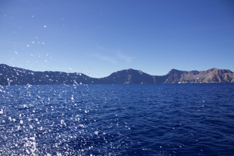 Blue Lake with Distant Mountains