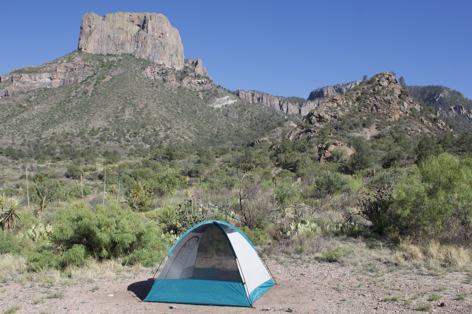 Camping tent under El Capitan