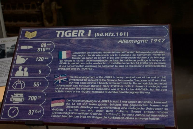 Tiger I Tank Museum Plaque
