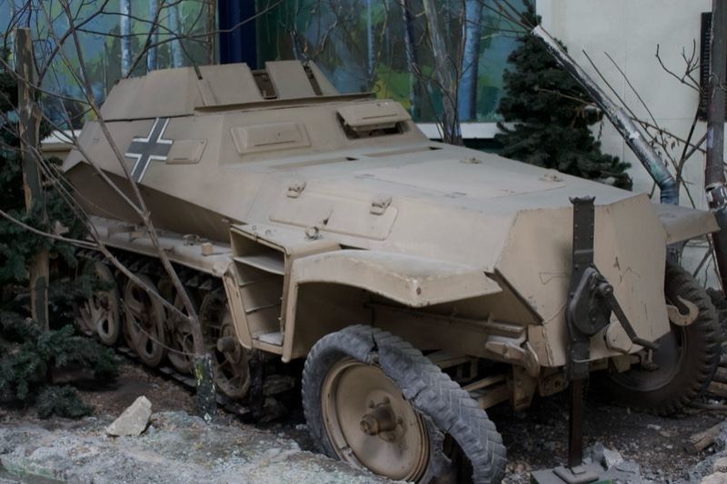 German WWII Armored Car Museum Display