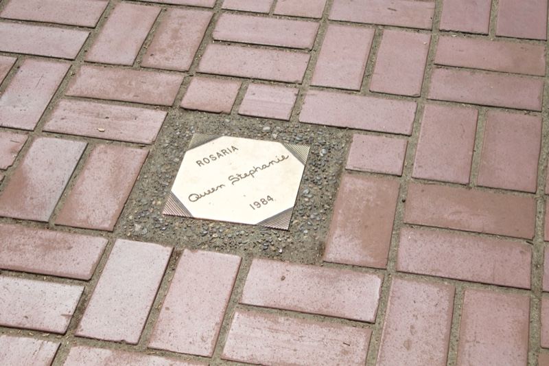 Commemorative Plaque on Brick Pavement