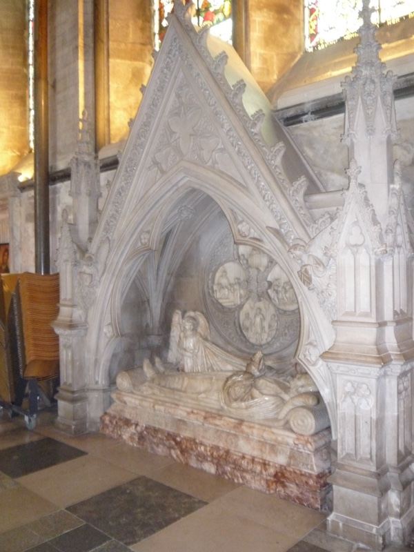 Gothic Tomb Effigy in Church Interior