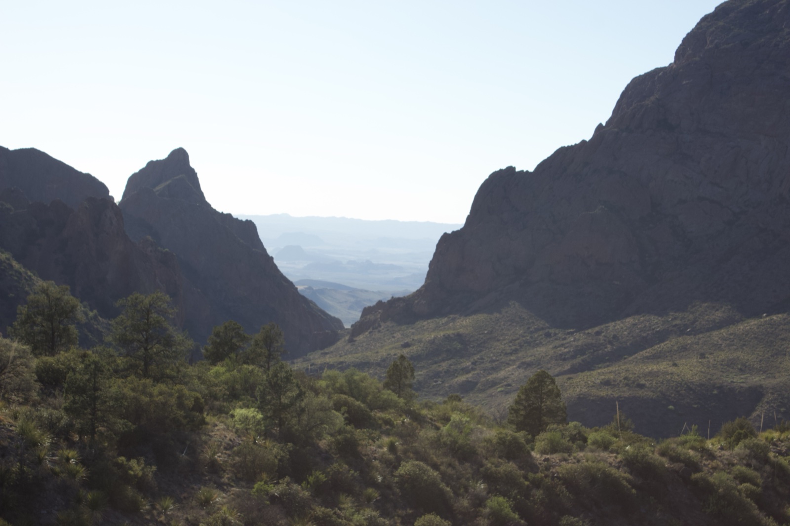 Mountain Canyon View in Desert