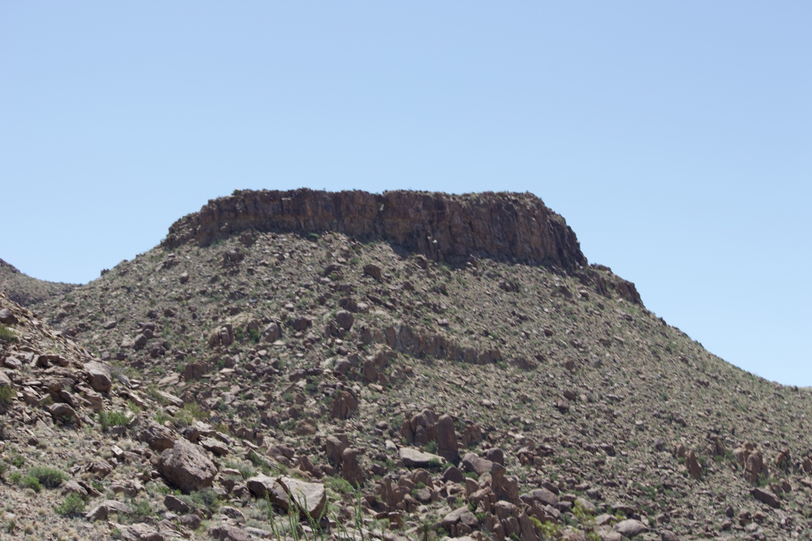 Desert Mesa Under Clear Sky