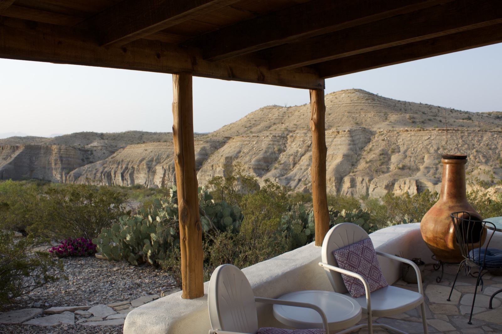 Desert Patio Overlooking Arid Hills