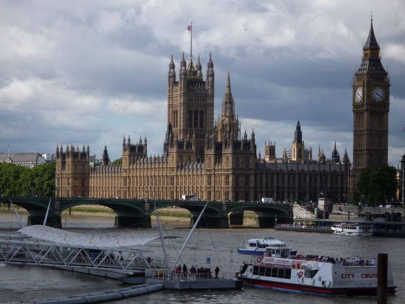 Palace of Westminster over Thames