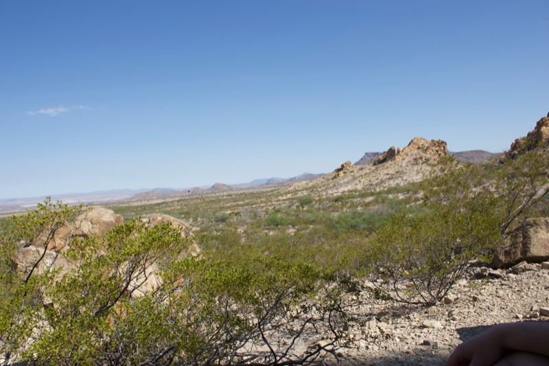 Arid Desert Landscape with Rocky Outcrops