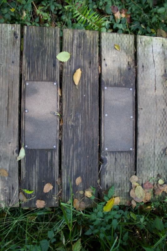 Weathered Wooden Boardwalk Planks