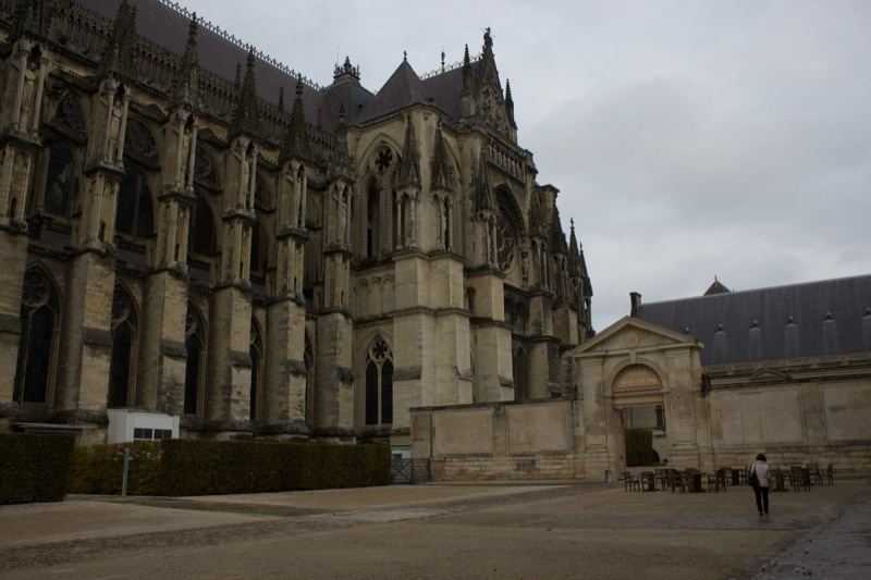 Gothic Cathedral Courtyard View