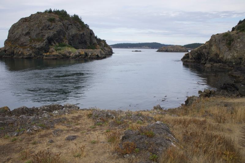 Coastal Inlet Between Rocky Outcrops