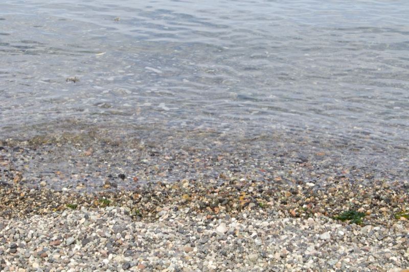 Pebble Shore Meeting Calm Water