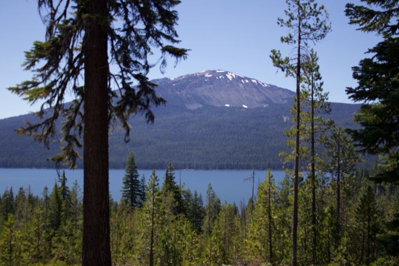 Snow-Capped Mountain Over Lake