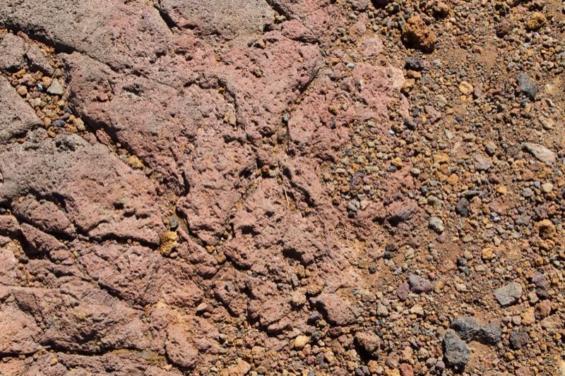 Cracked Reddish Rock and Dry Soil