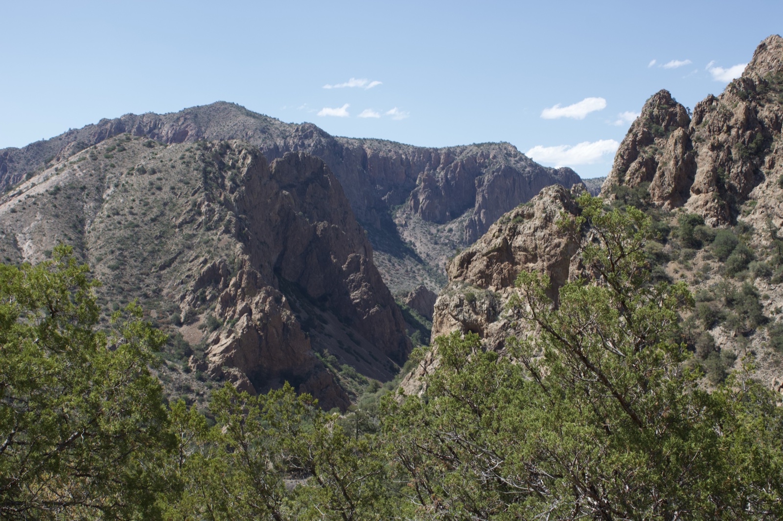 Rocky Canyon Mountains Under Clear Sky