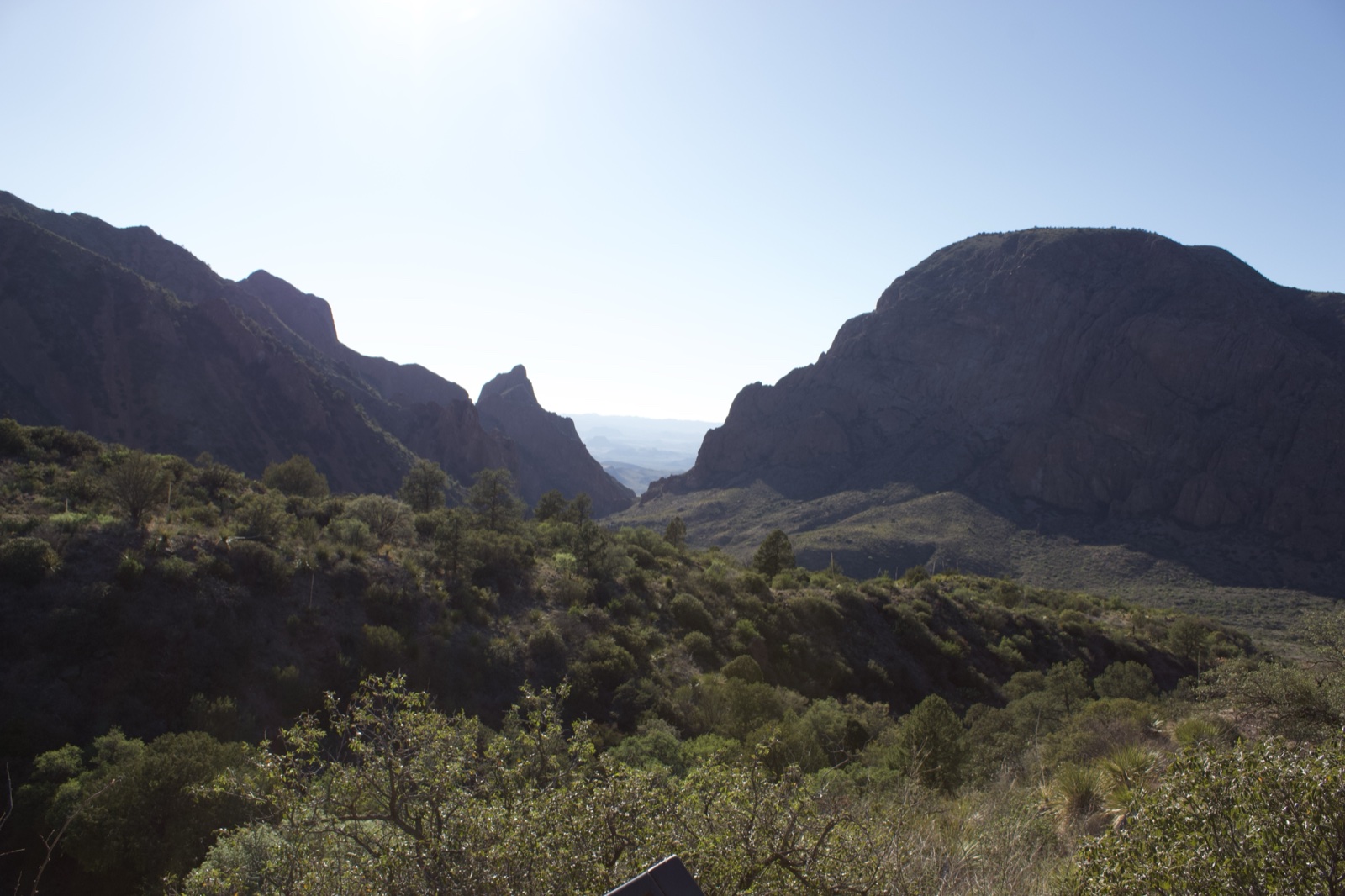 Sunlit Desert Canyon Mountain View