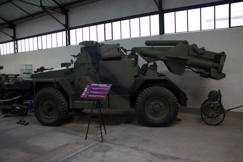 Military Artillery Vehicle in Museum Hall