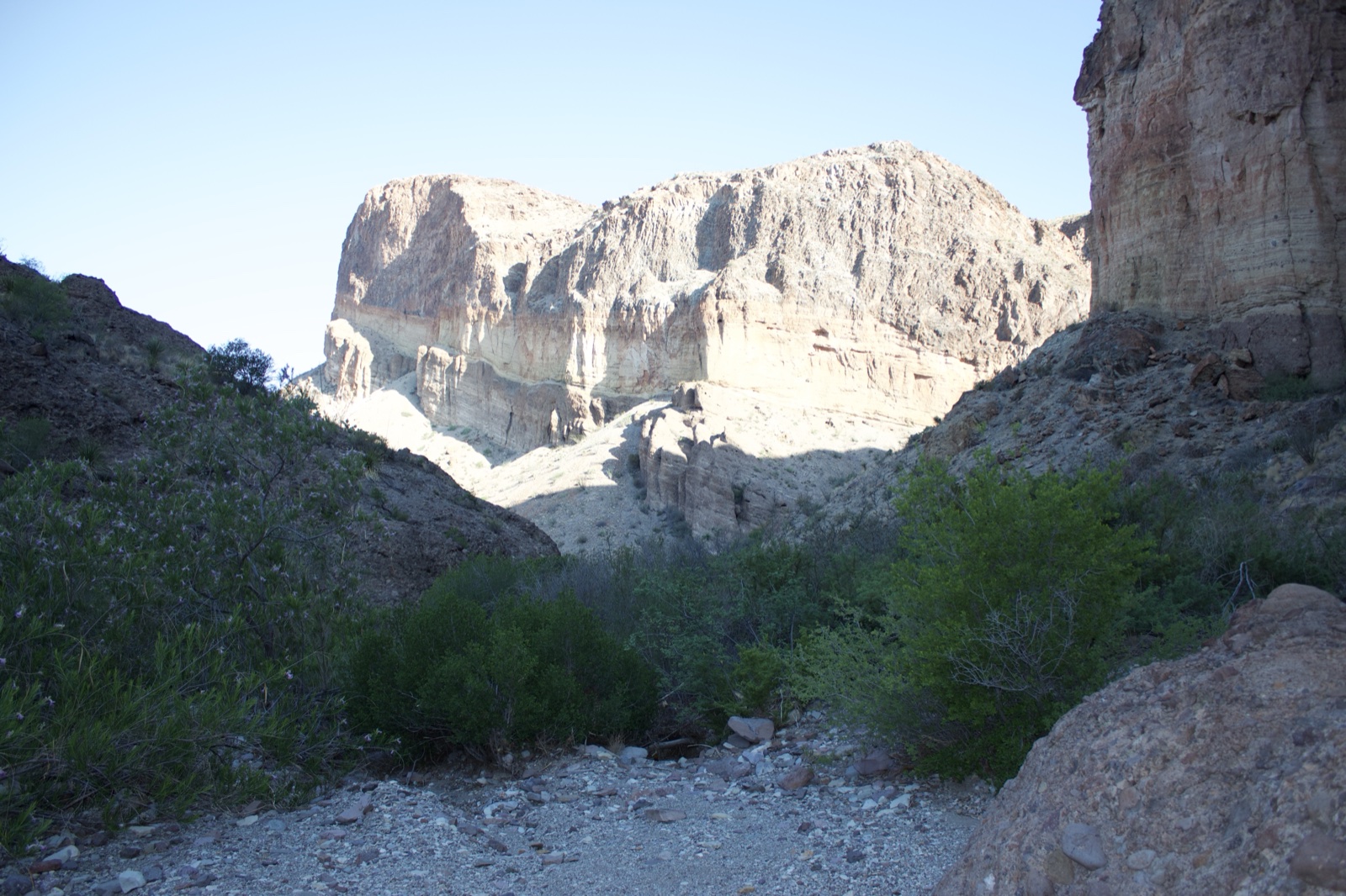 Desert Canyon With Rocky Cliffs