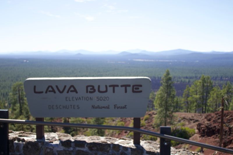 Lava Butte Sign Deschutes National Forest