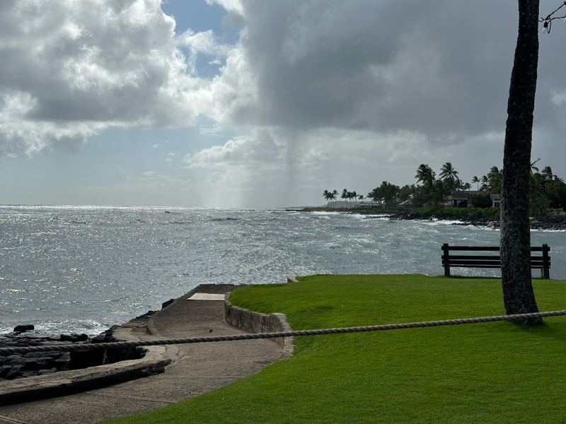 Coastal Ocean View With Bench