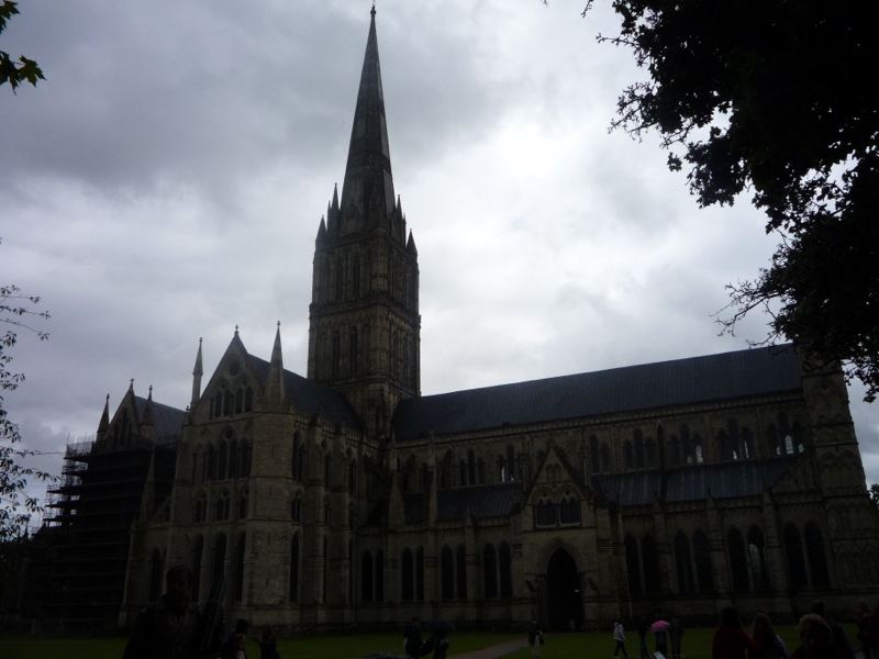 Salisbury Cathedral Spire Under Overcast Sky