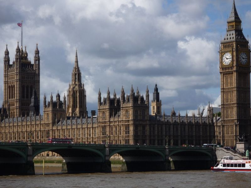 Palace of Westminster over River Thames