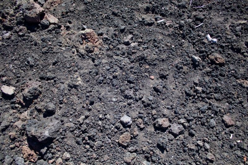 Dark Rocky Soil Close Up