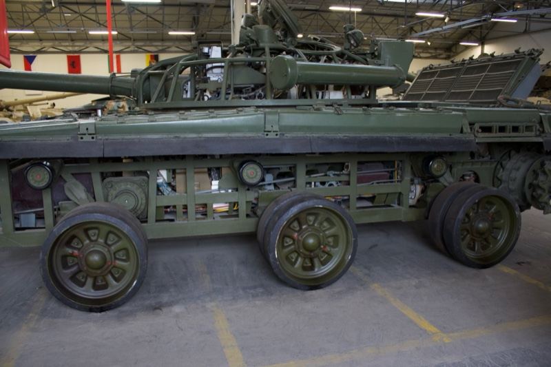 Military Tank Displayed Indoors
