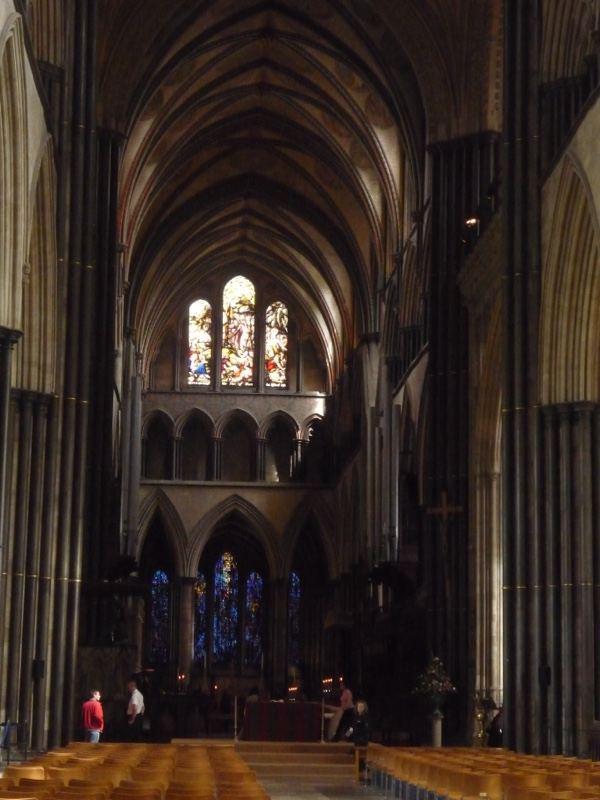 Gothic Cathedral Nave Interior View