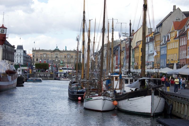 Sailboats Moored at Nyhavn Copenhagen