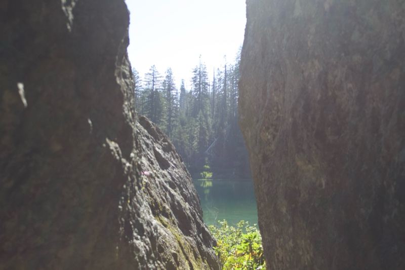 Lake View Through Rock Gap