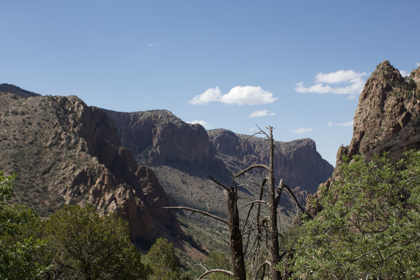 Rugged Desert Mountains Under Blue Sky