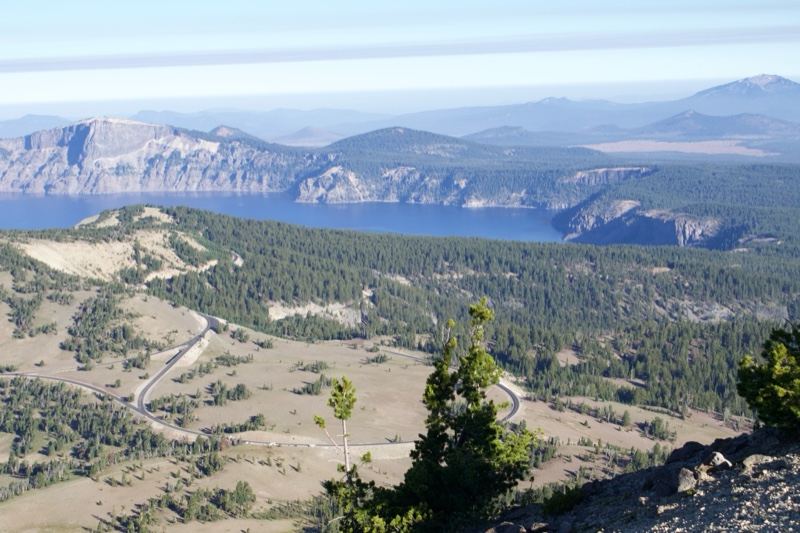 Crater Lake overlook panoramic view