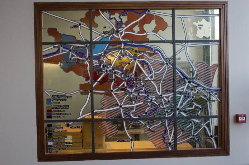 Stained Glass Map Window Display